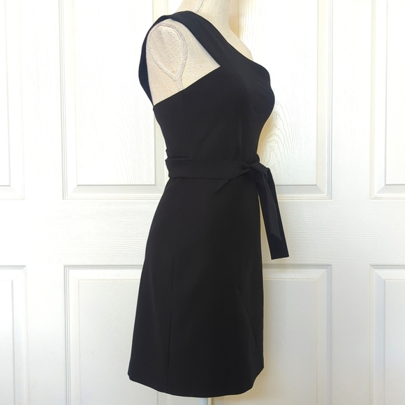 Maje "Rimbo" one shoulder black mini Dress - Picture 6 of 11